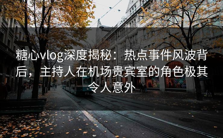 糖心vlog深度揭秘：热点事件风波背后，主持人在机场贵宾室的角色极其令人意外