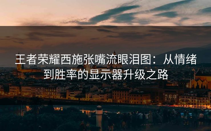 王者荣耀西施张嘴流眼泪图：从情绪到胜率的显示器升级之路